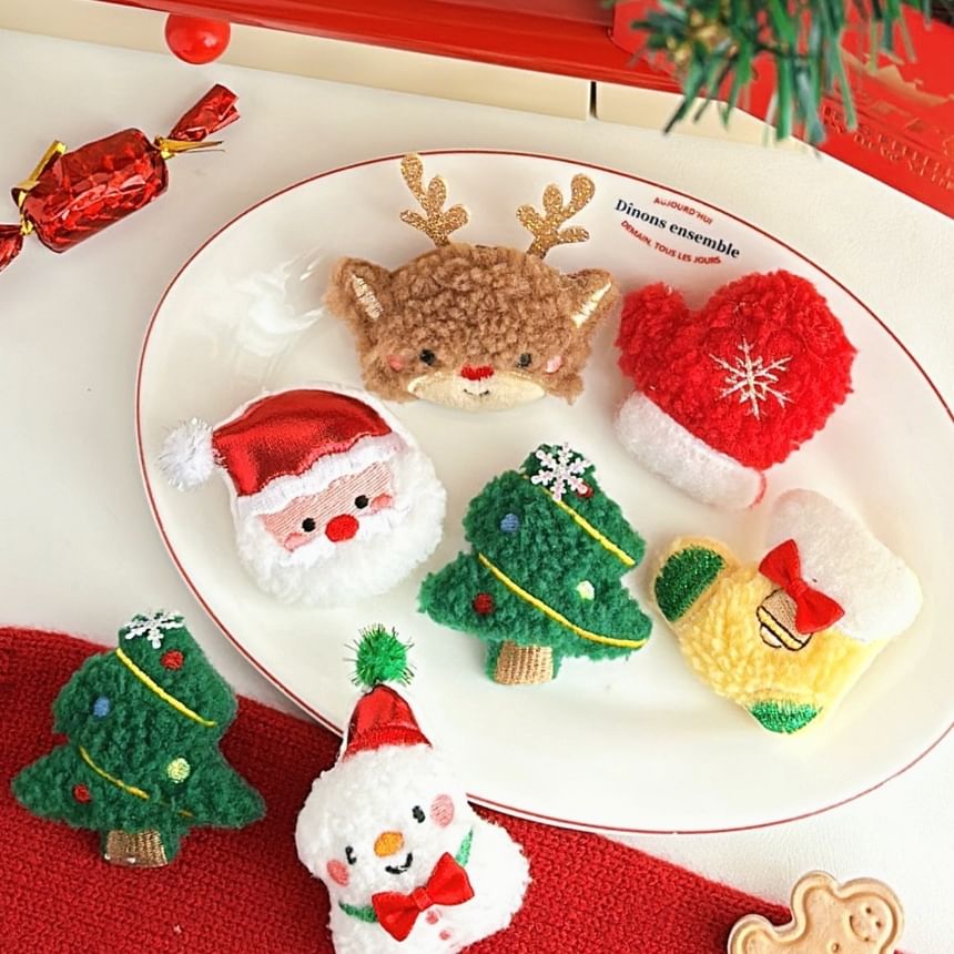 Bohod - Kerst pluche broche (verschillende ontwerpen)