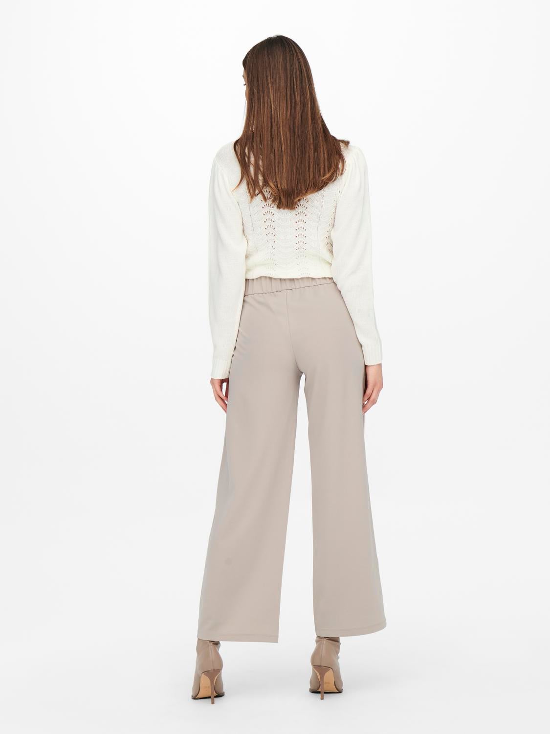 JDYLOUISVILLE Hohe Taille Weiter Beinschnitt Hose mit weitem Beinschnitt Chateau Gray