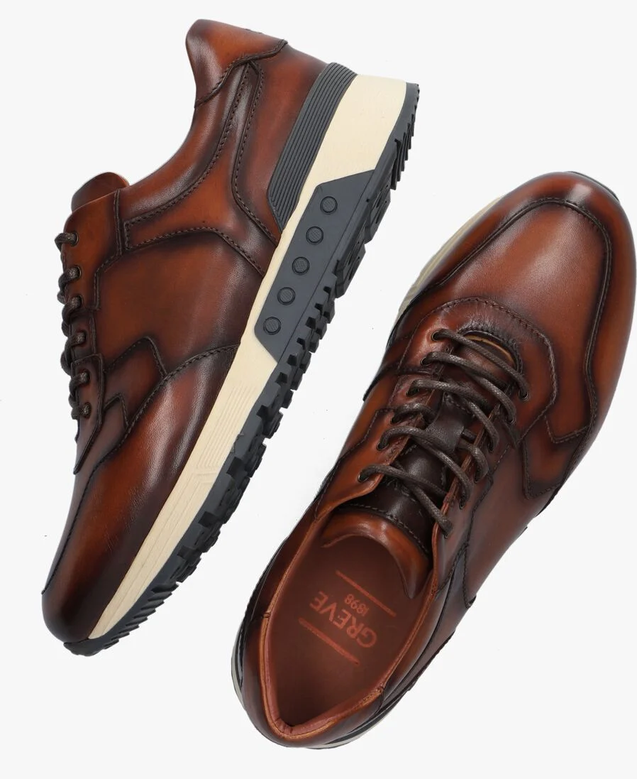 GREVE bruine greve lage sneakers haarlem k