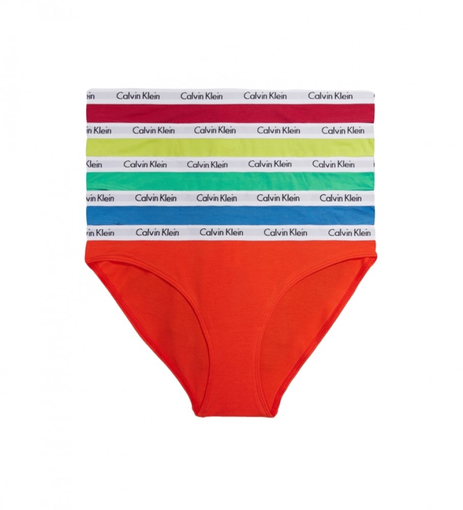 Pacote com 5 calcinhas Calvin Klein Carousel multicoloridas
