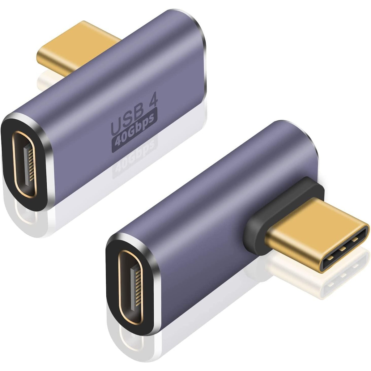 NÖRDIC USB4 vinklet adapter hann til hunn 40G 8K60Hz PD100W