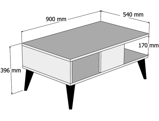 CONCEPT1 - Table basse Lidya marbre noyer