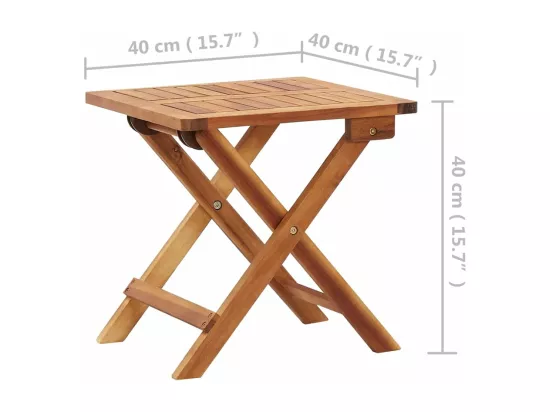 Table pliable de jardin 40x40x40 cm Bois d'acacia massif