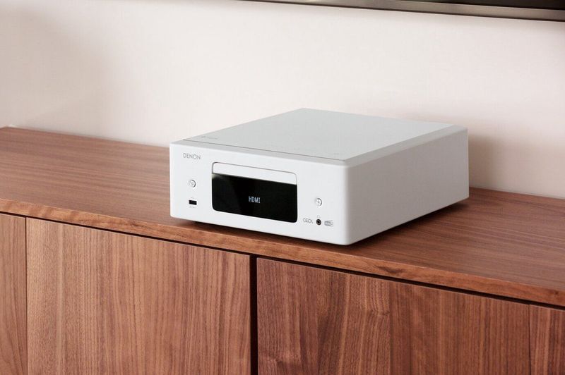 Denon RCD-N12DAB HiFi-systeem met CD-speler, Internetradio, Muziekstreaming, HEOS Multiroom, Bluetooth, WiFi, AirPlay 2, Alexa-compatibel - Wit