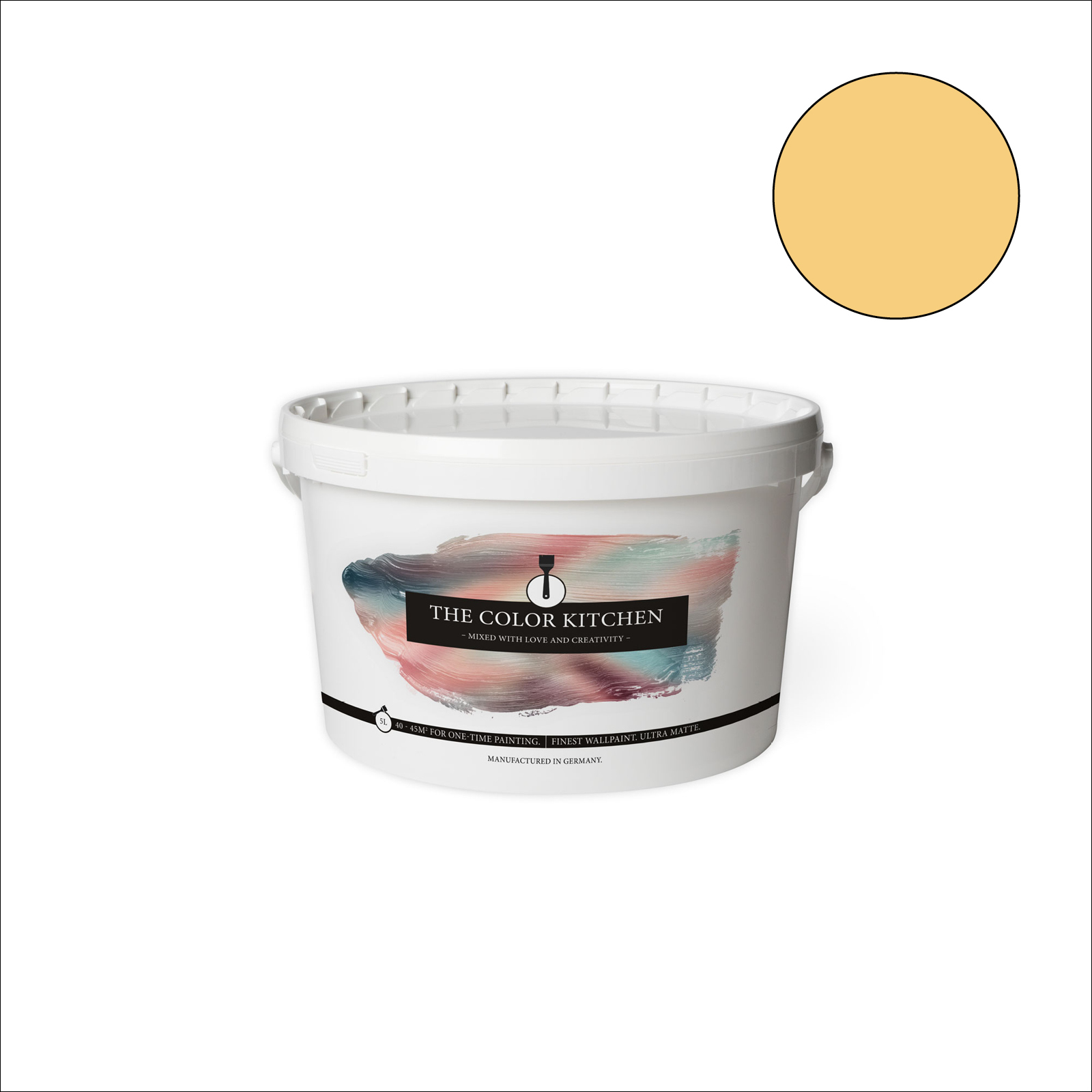 The Color Kitchen Wandfarbe Playful Pineapple - gelb matt - 5 Liter