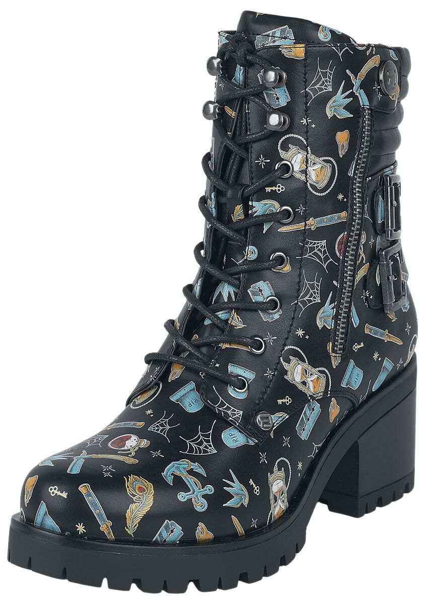 Bottines lacées imprimé intégral | RED by EMP Bottes