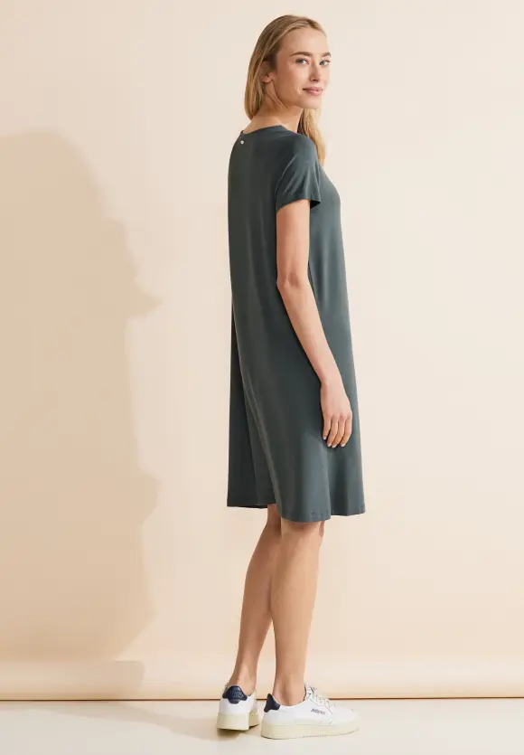 Basic T-Shirt-Kleid - marshy green