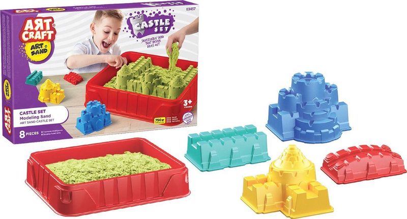 DEDE- Art Craft Castle Set-Speelzand- Magisch Zand - Kasteel Set 750gr