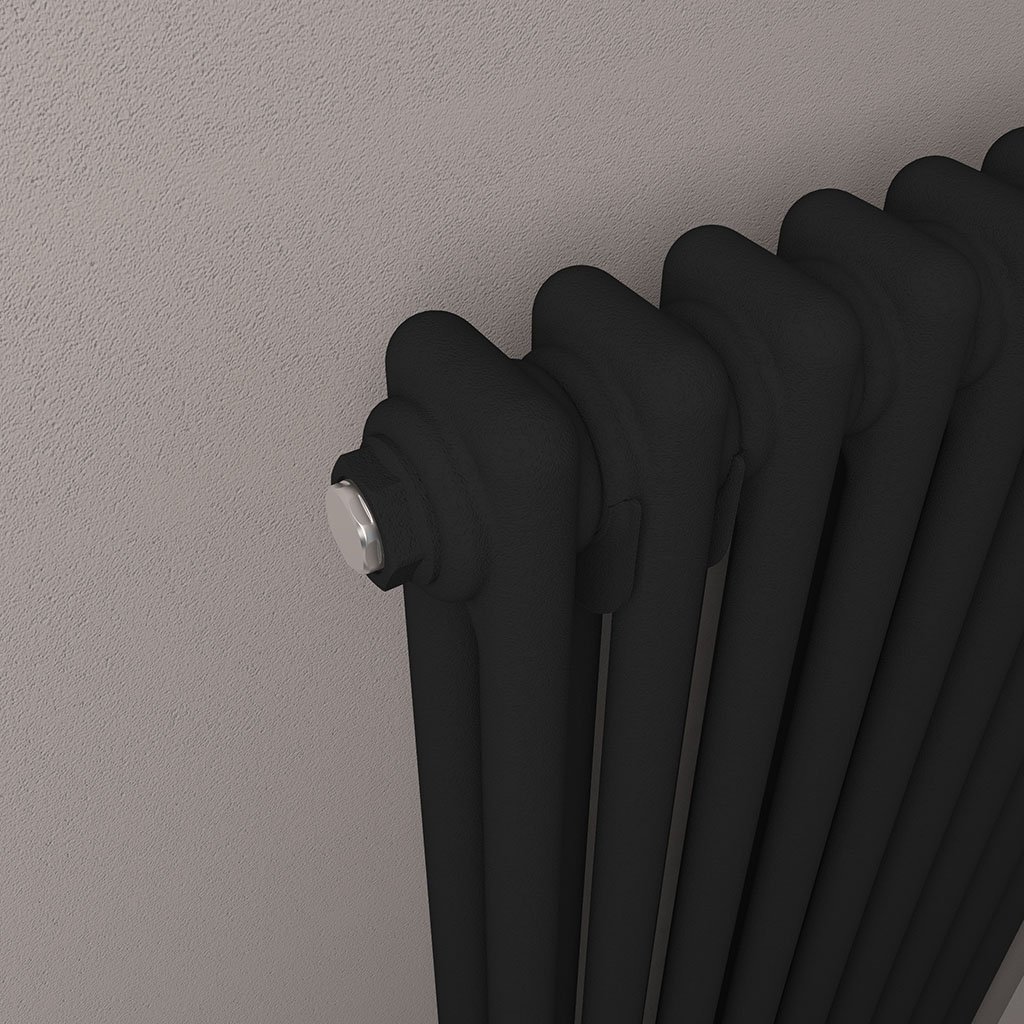 Eastbrook Imperia 2 koloms radiator 135x30cm 1048W zwart mat