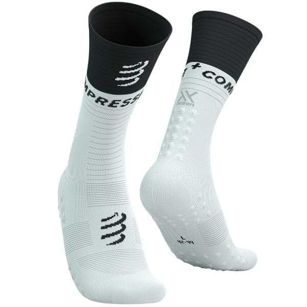 Chaussette compression COMPRESSPORT MID COMPRESSION SOCKS V2.0 WHITE/BLACK