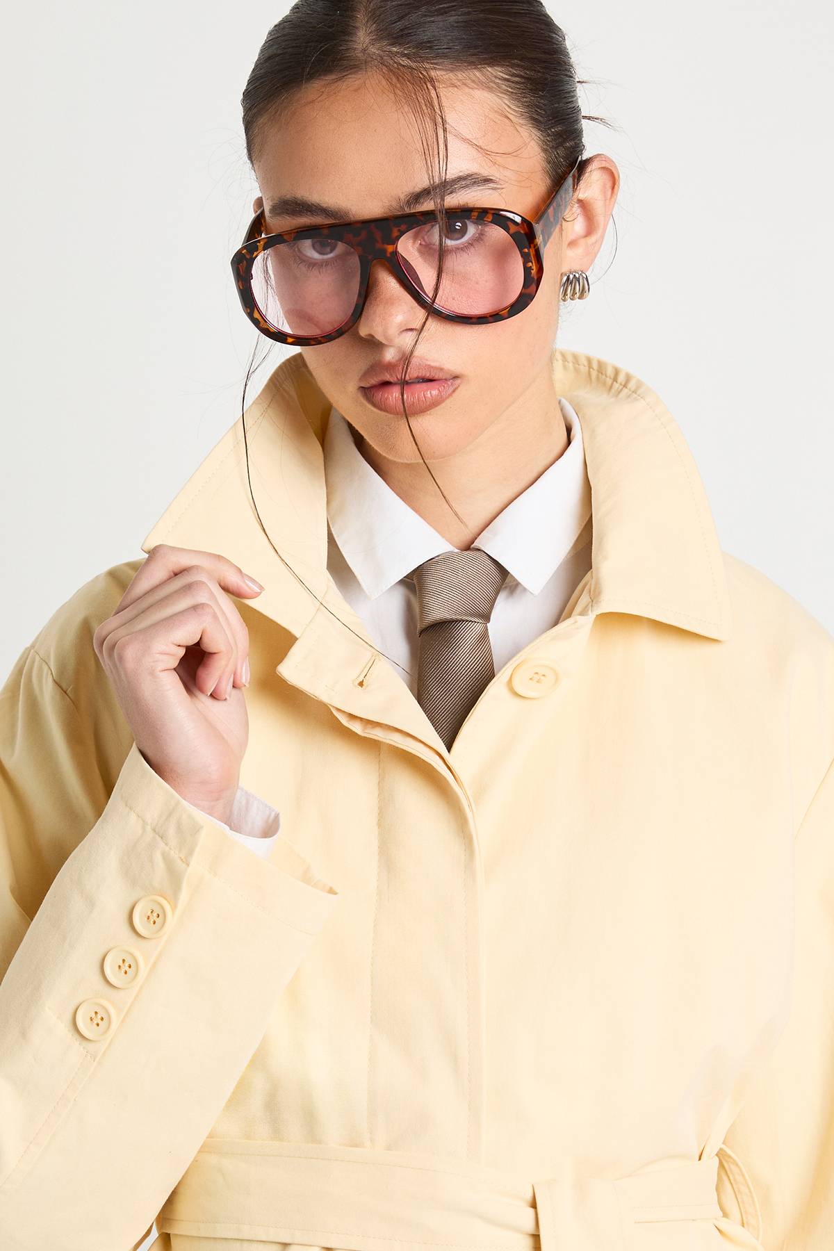 boohoo Trench-coat Ceinturé