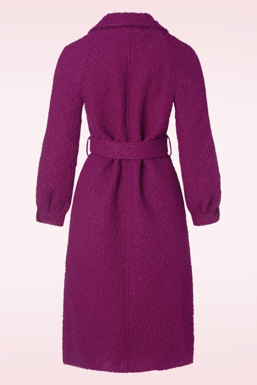 King Louie Rachel Memphis Boucle jas in wild fuchsia