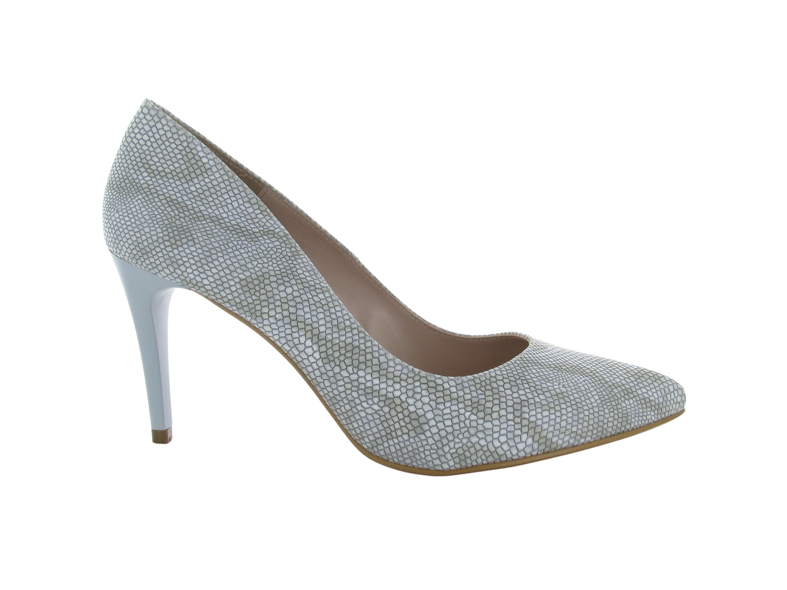 Giulia-REGINE Synthétique Blanc-Gris