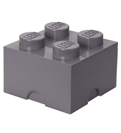LEGO? Storage Opbevaringsboks - 4 Knopper - 25x25x18 - M?rkegr?