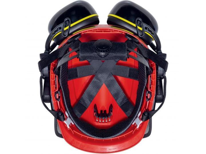 uvex Schutzhelm Pheos Forestry, Rot Forsthelm Komplettset