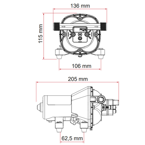 Pompe à eau 12V Aqua 8F 7L FIAMMA