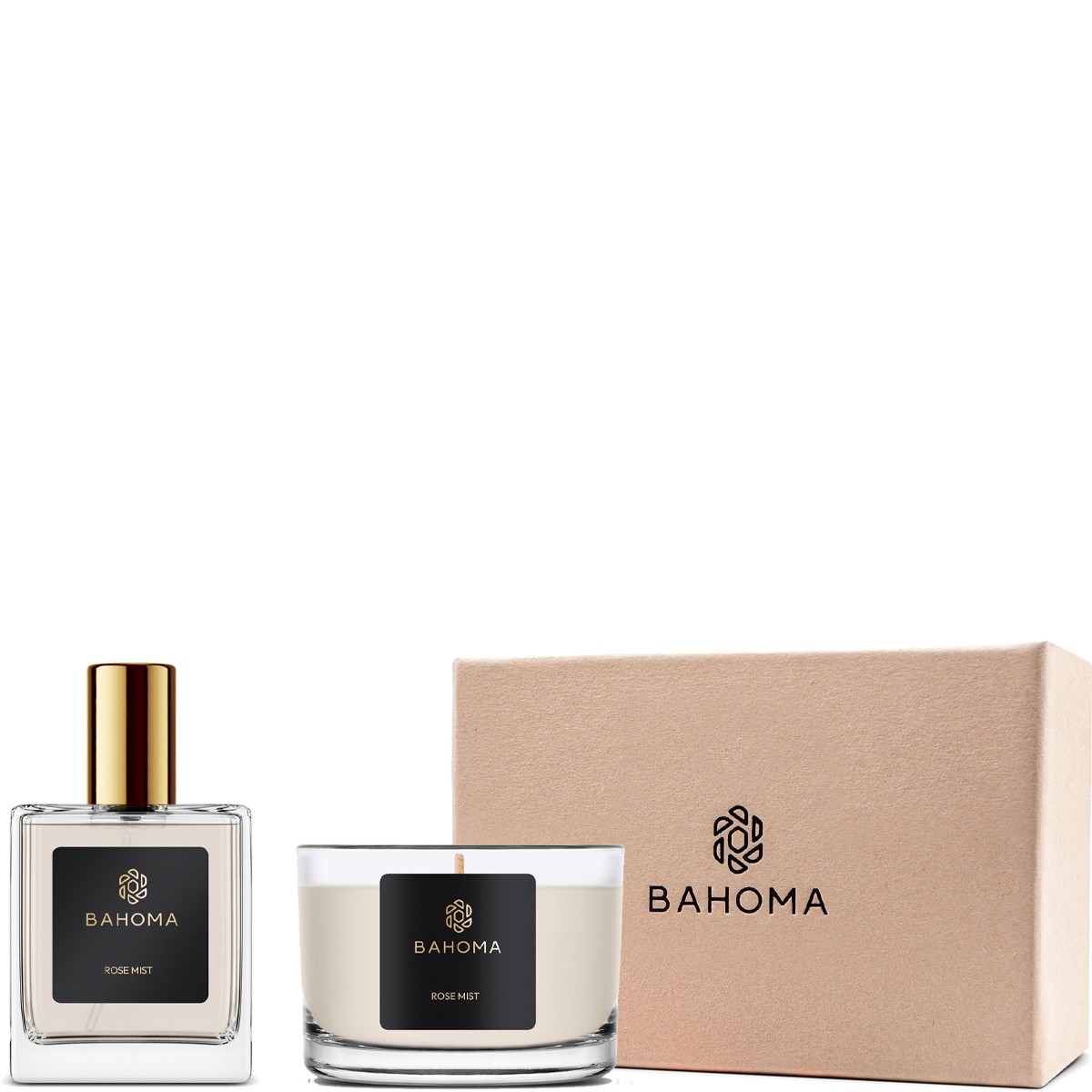 Coffret bougie parfumée & parfum d'ambiance - Rose Mist - 2 produits