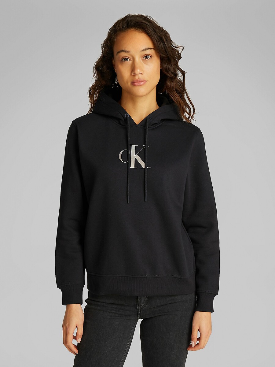 CALVIN KLEIN JEANS<br>Moletom com capuz, logo na frente