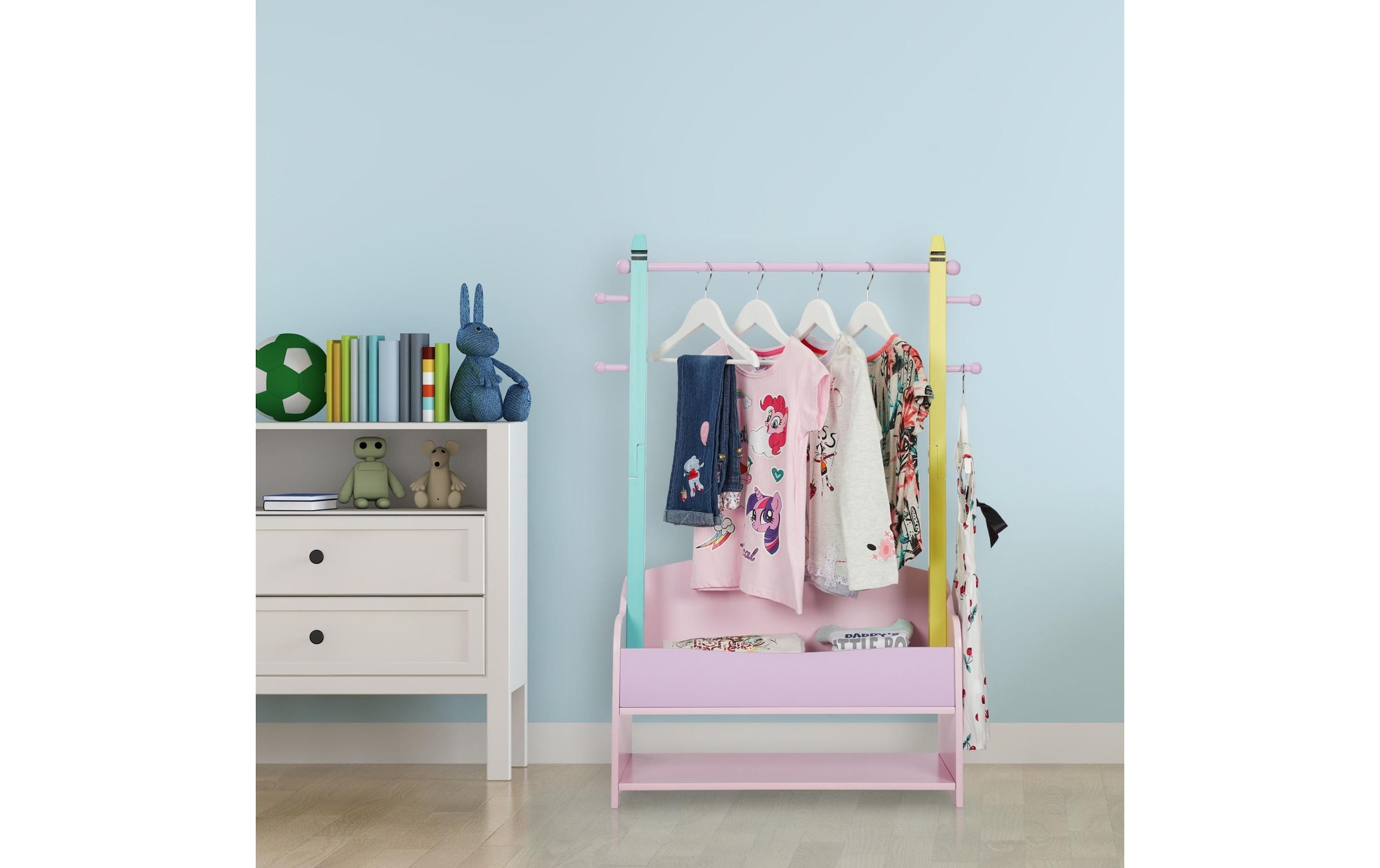 relaxdays Kleiderständer »für Kinder 71 x 100.5 cm«