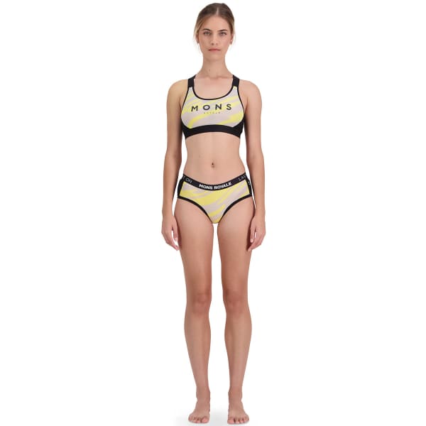 Brassière running MONS ROYALE STELLA X-BACK LOGO AOP W LIMELIGHT CAMO
