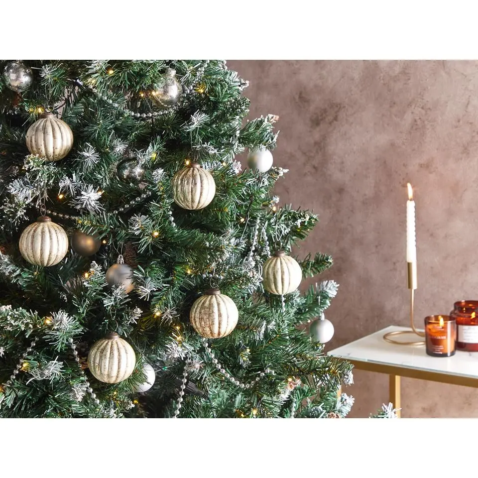 IVOIRE - Kerstballen set van 6 - Zilver - Glas