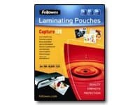 Fellowes Laminating Pouches Capture 125 micron - 125 mikroner - 100-pack - glanset - 60 x 90 mm lamineringspunger