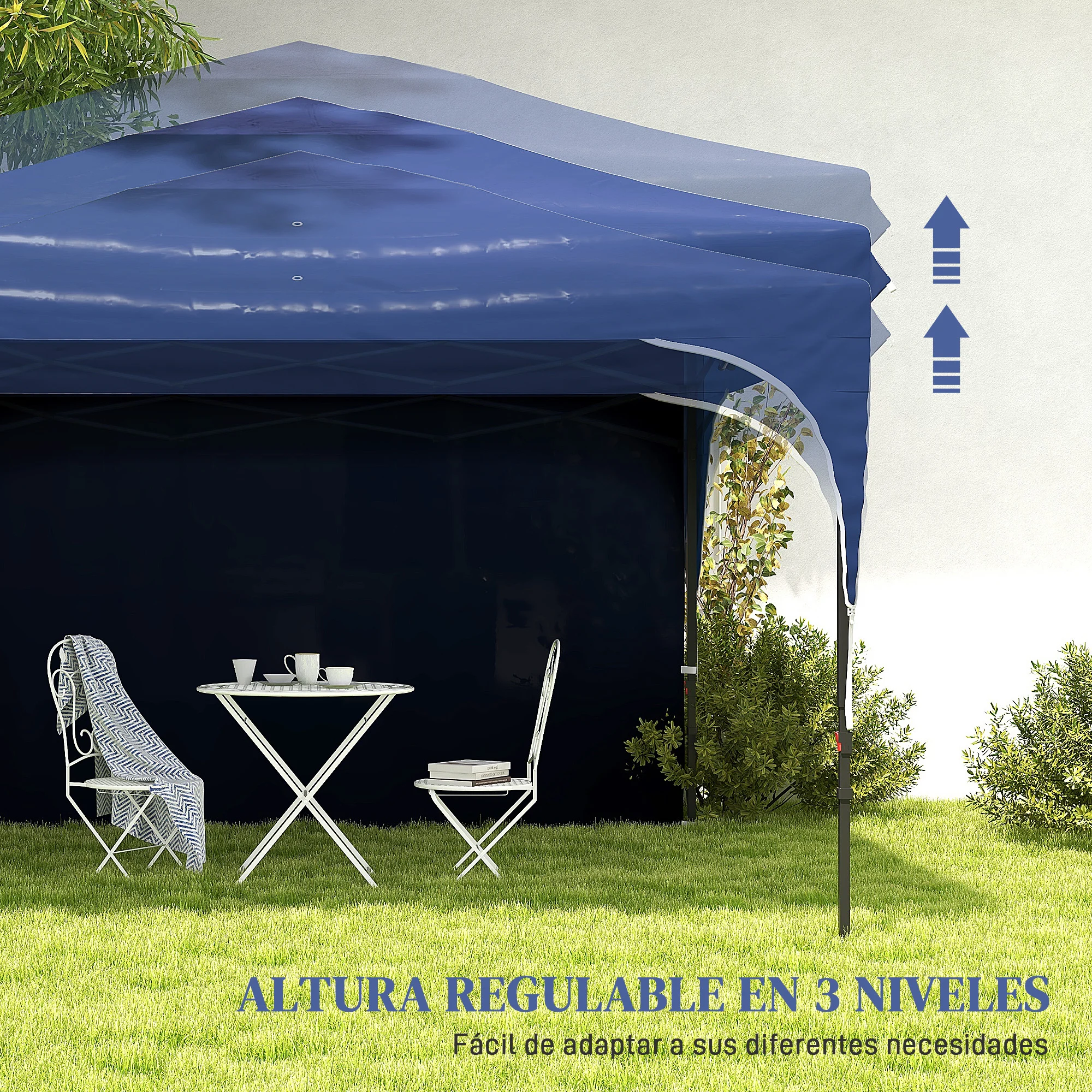 Tenda dobrável Outsunny azul