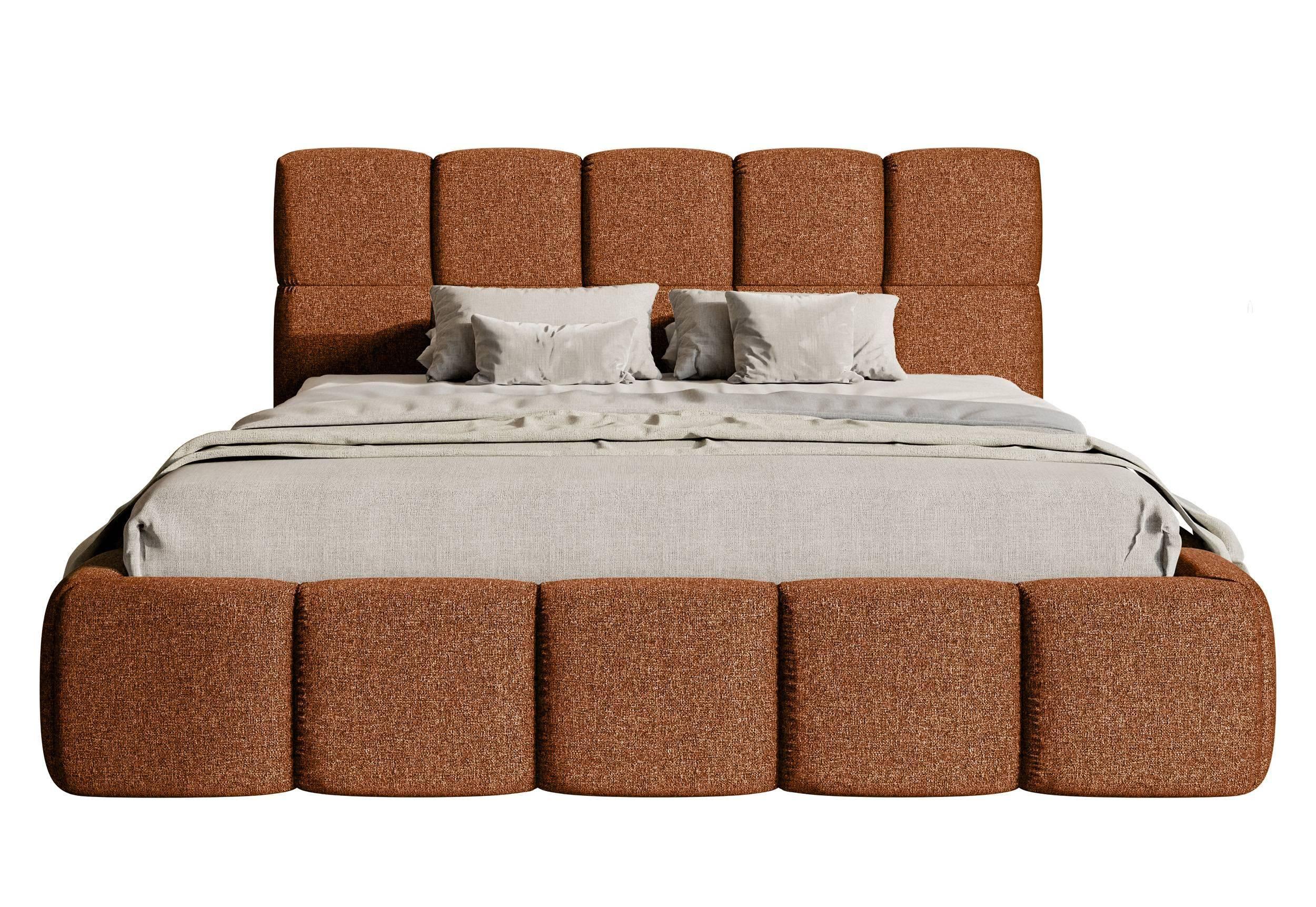 NADUVI Collection Chloe Bedframe 180 x 200 cm - Chenille - Koper