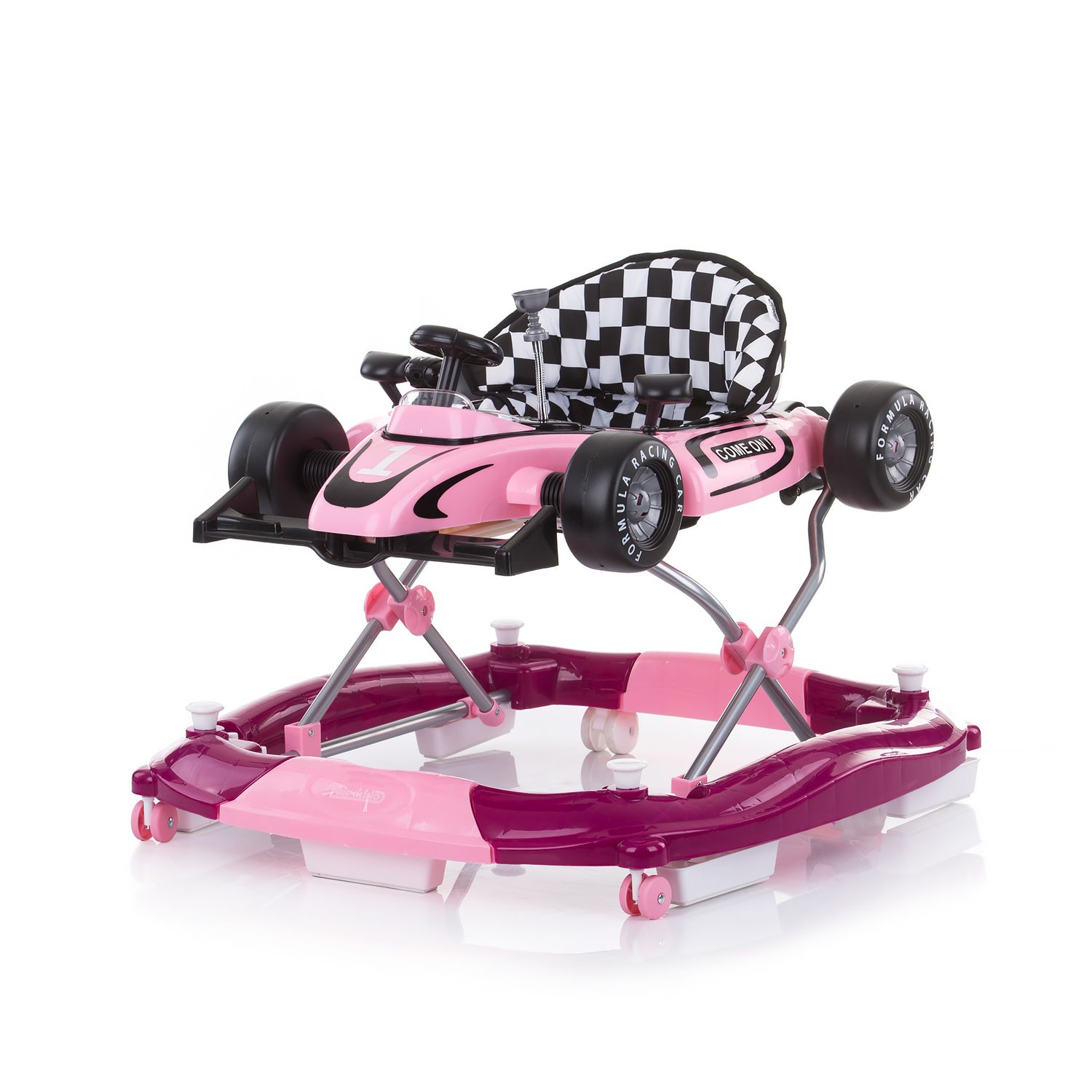 Chipolino Lauflernwagen 4 in 1 Racer, verstellbar, Wippe, Activitycenter pink