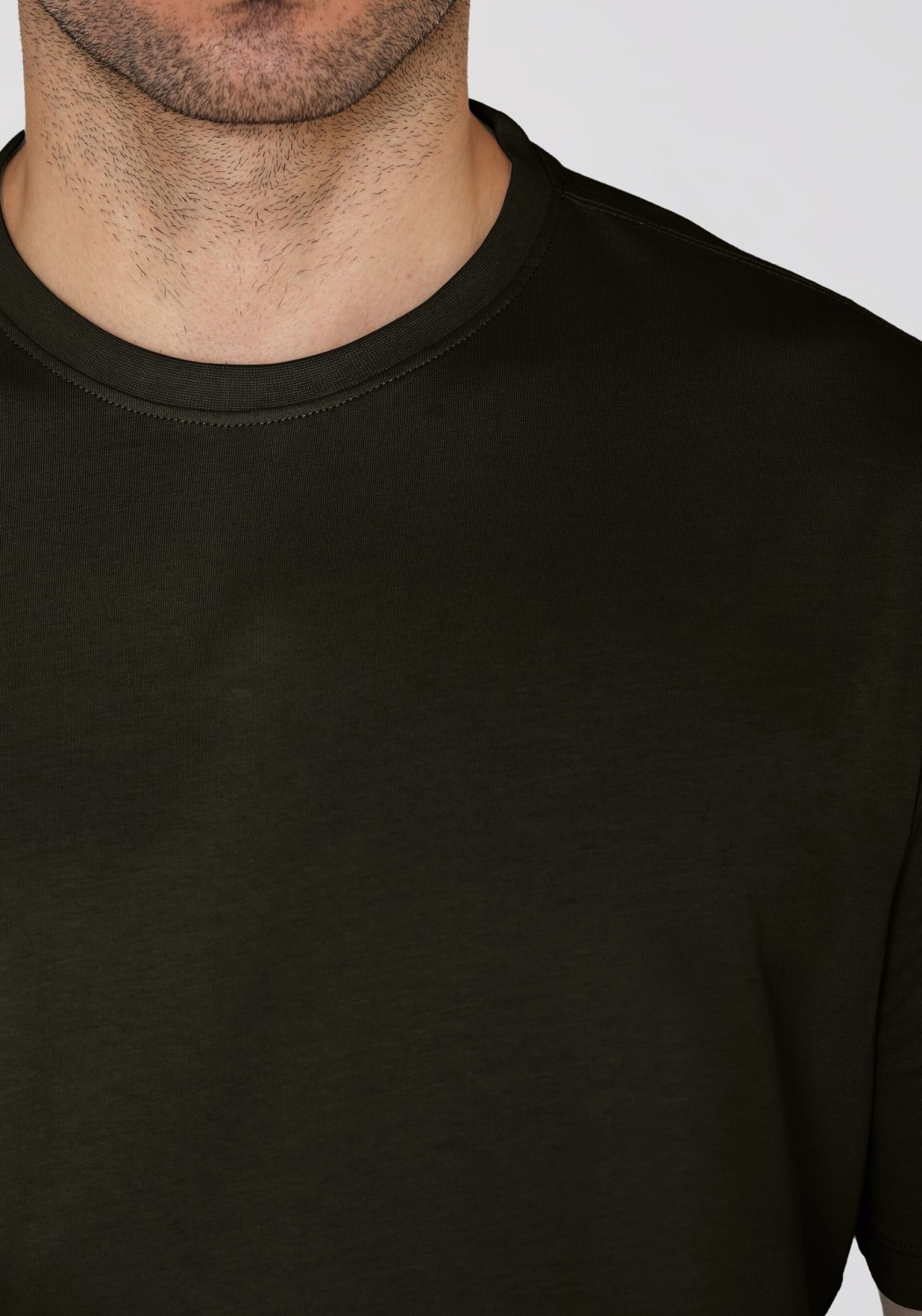 Knowledge Cotton Apparel T-Shirt Basic Tee Green Melange
