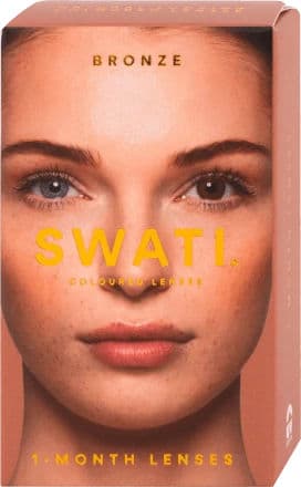 Swati® fargede 1-måneders linser Bronze 1 par