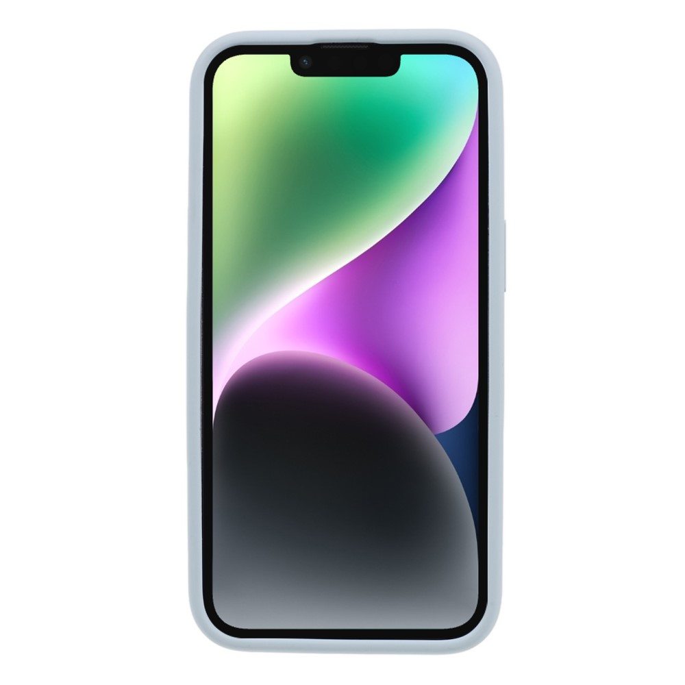 iPhone 15 Silikon Case Hülle mit Kameraschutz - Hellblau