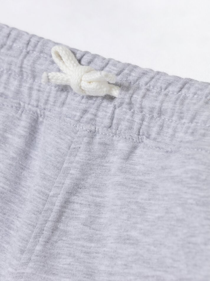 Conjunto de 2 bermudas, lisas e com listra lateral - Cinza Mesclado