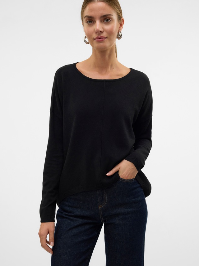 Vero Moda Rundhalspullover »VMBREEZE AURA LS ZIPPER BLOUSE NOOS«