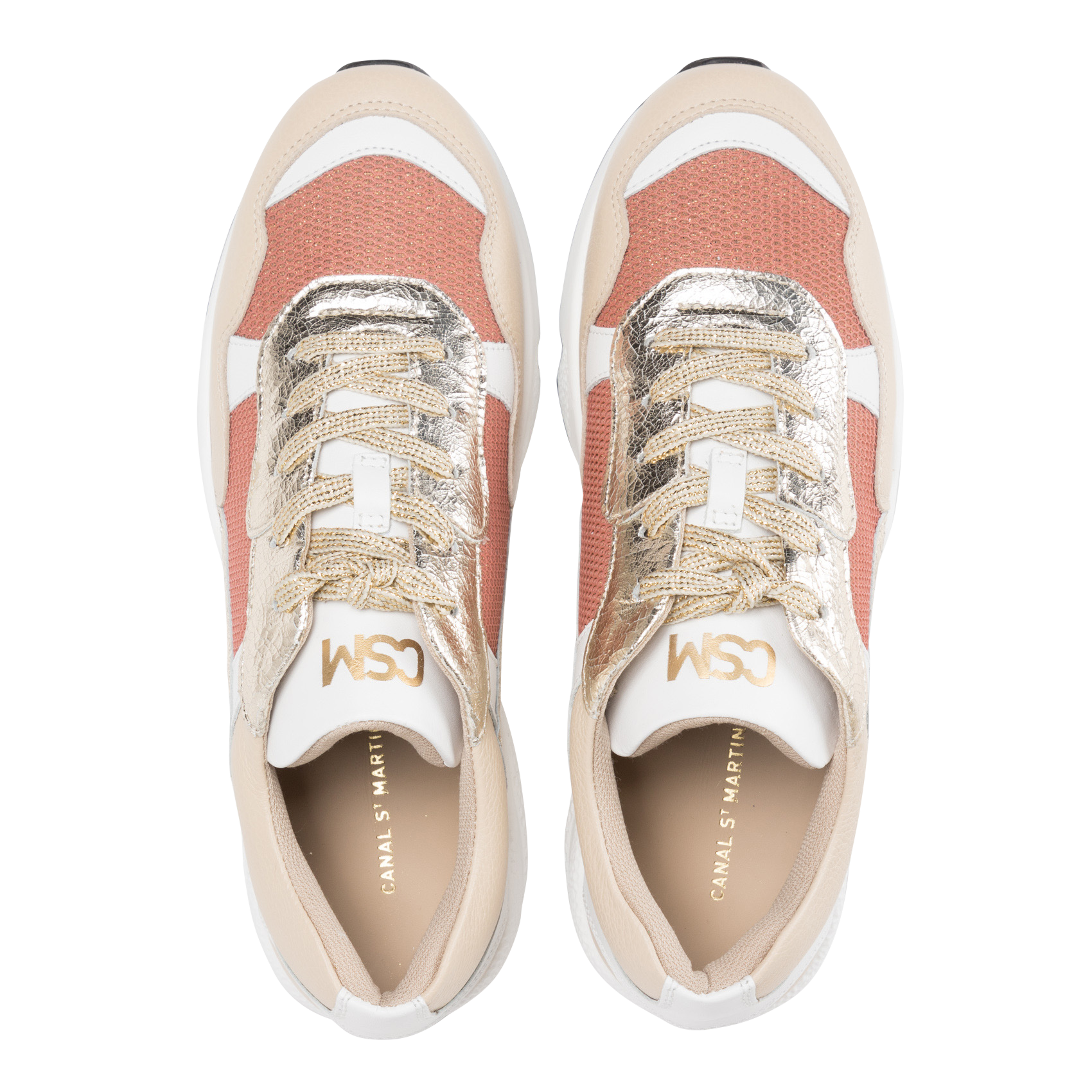 JACQUES - Baskets CSM en cuir| Doré