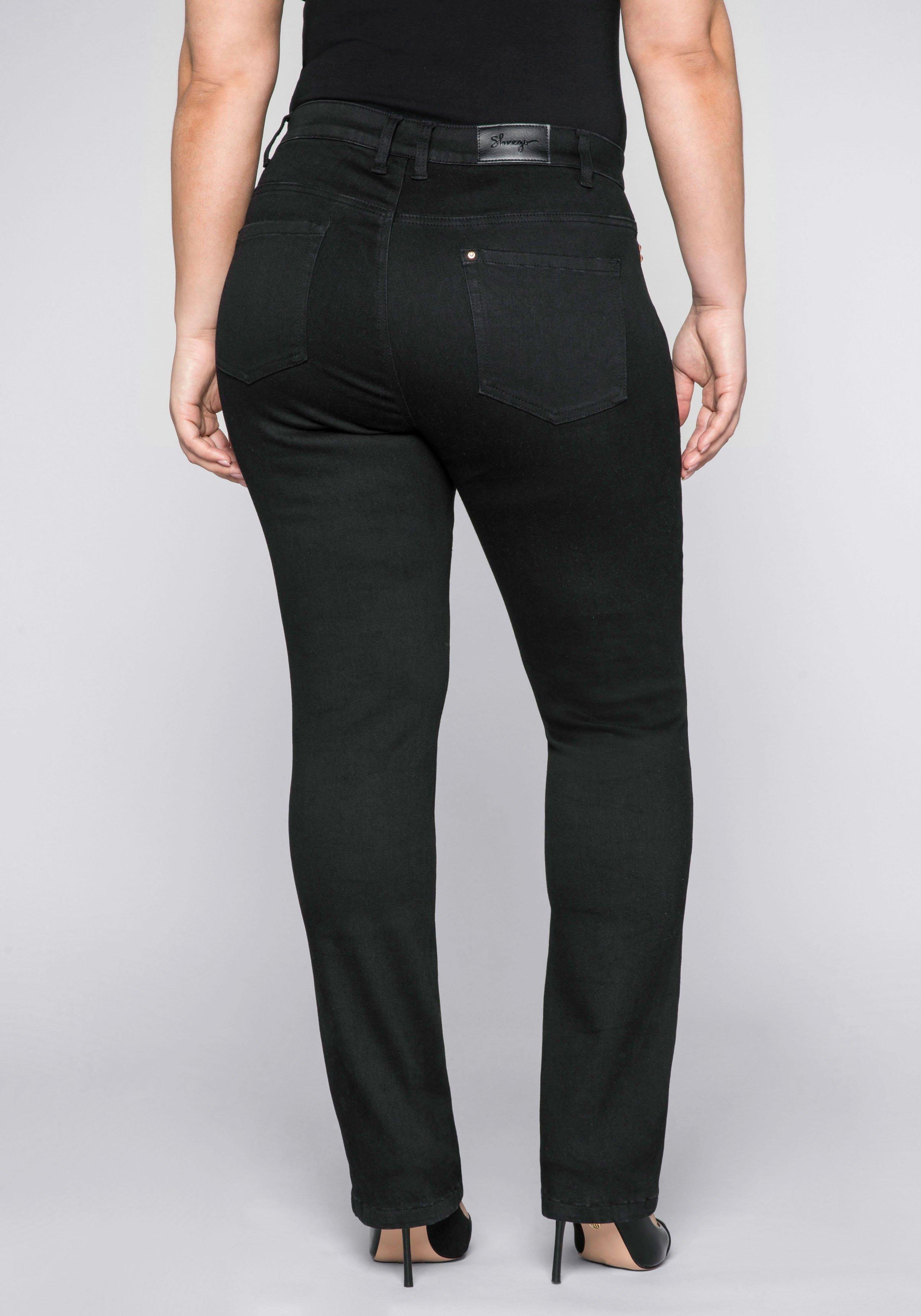 Gerade Stretch-Jeans mit Bodyforming-Effekt