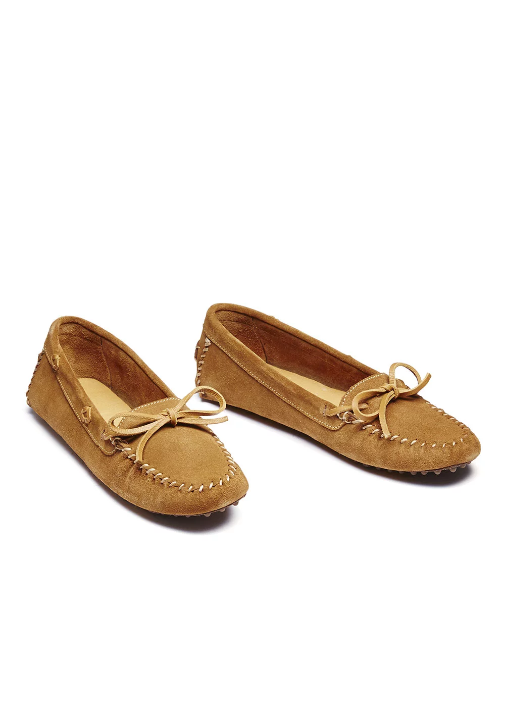 MOCASSIN FANCY DRIVER INDIAN LACE VELOURS COGNAC