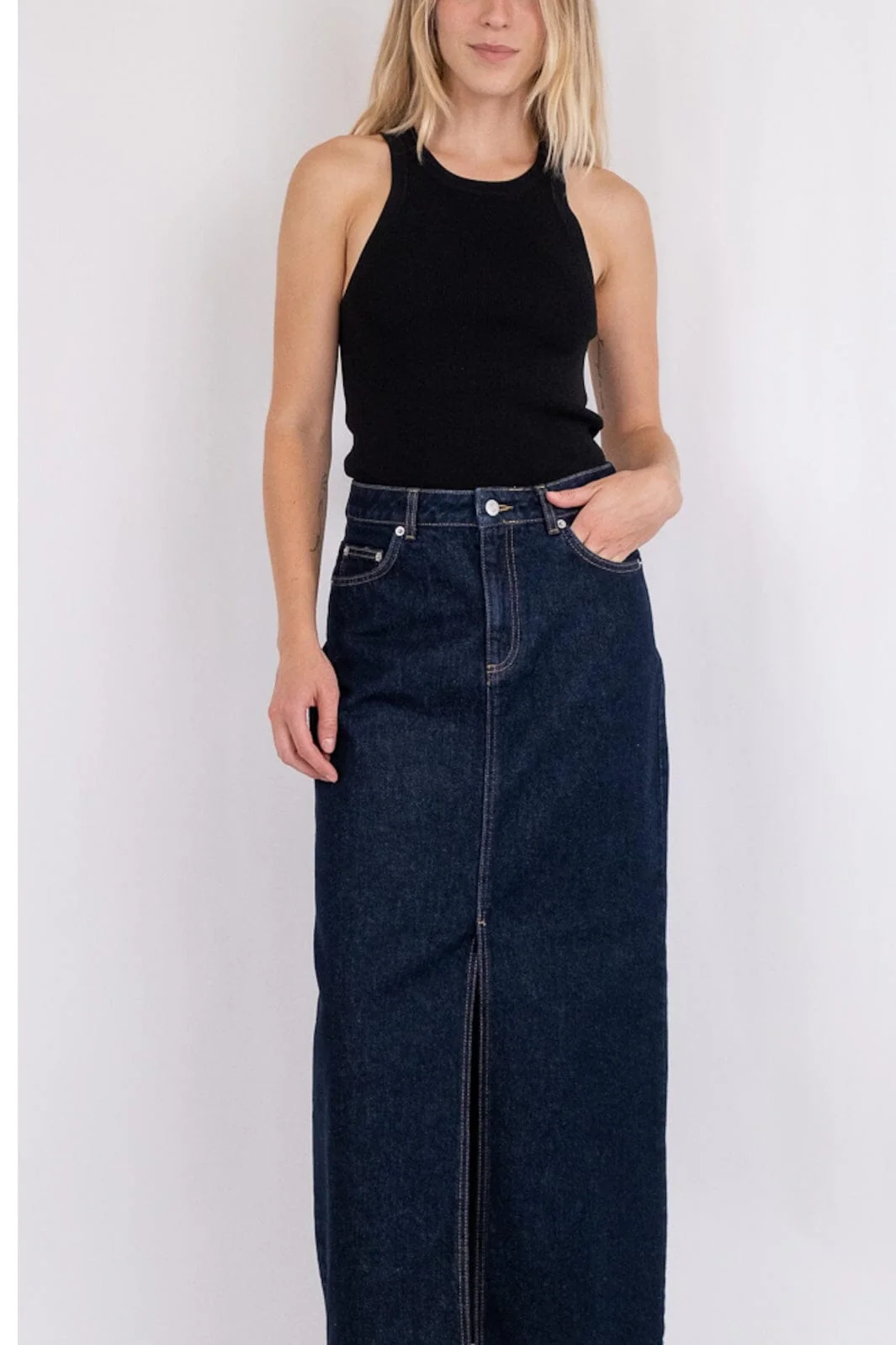 Neo Noir Frankie D Skirt dark blue
