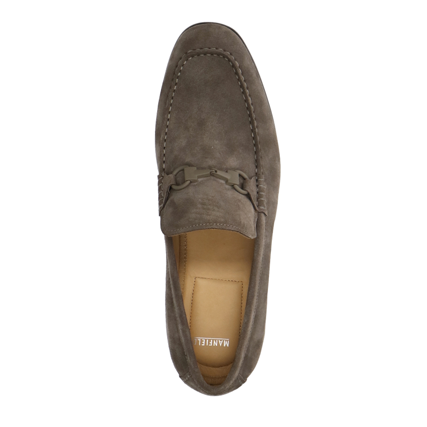 Bruine suède loafers