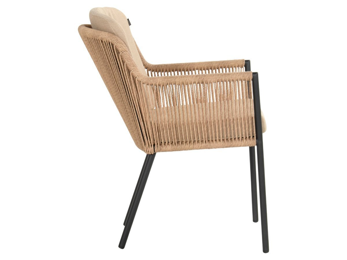 Hartman Cairo Twisted wicker dining tuinstoel - Black