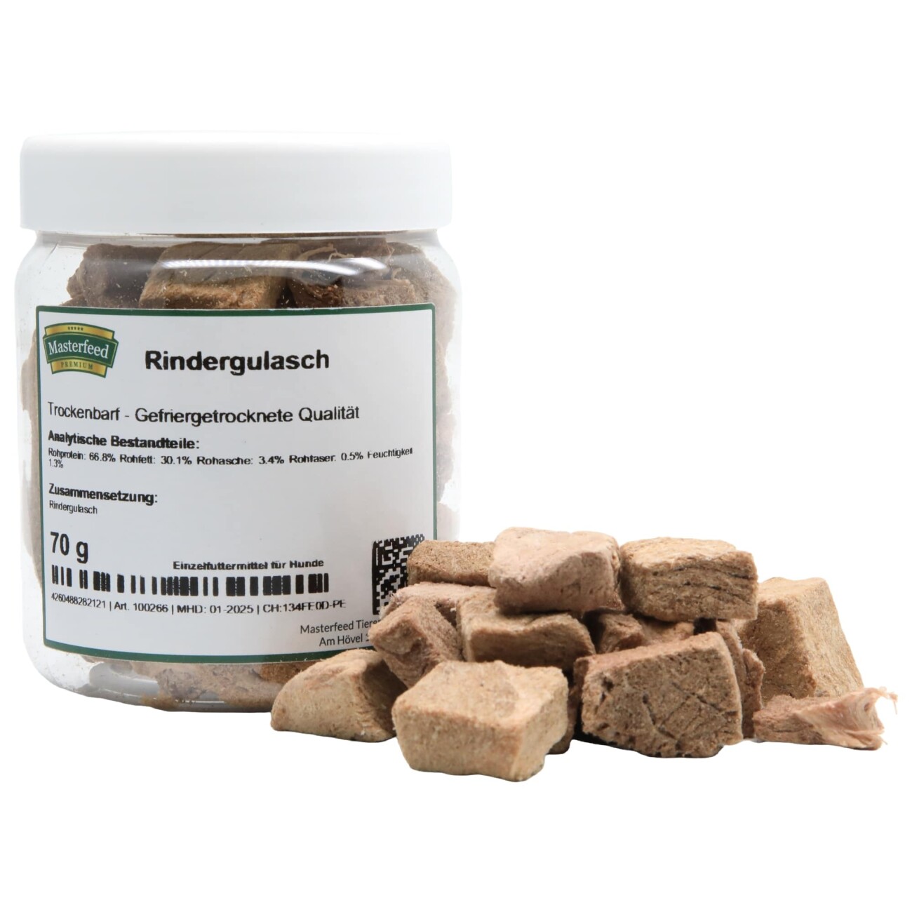 Masterfeed Trockenbarf Rindergulasch 150 g