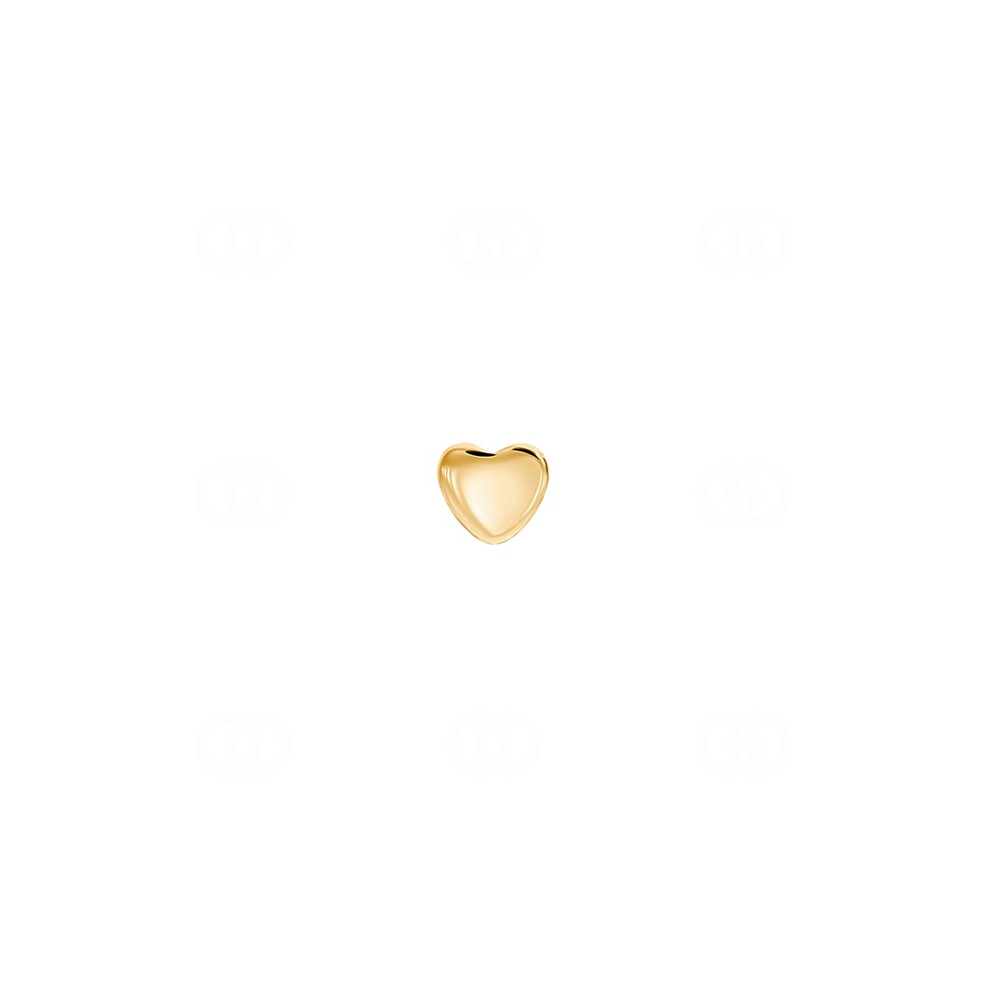 Nasenpiercing Spirale 750/18 K Gelbgold Herz