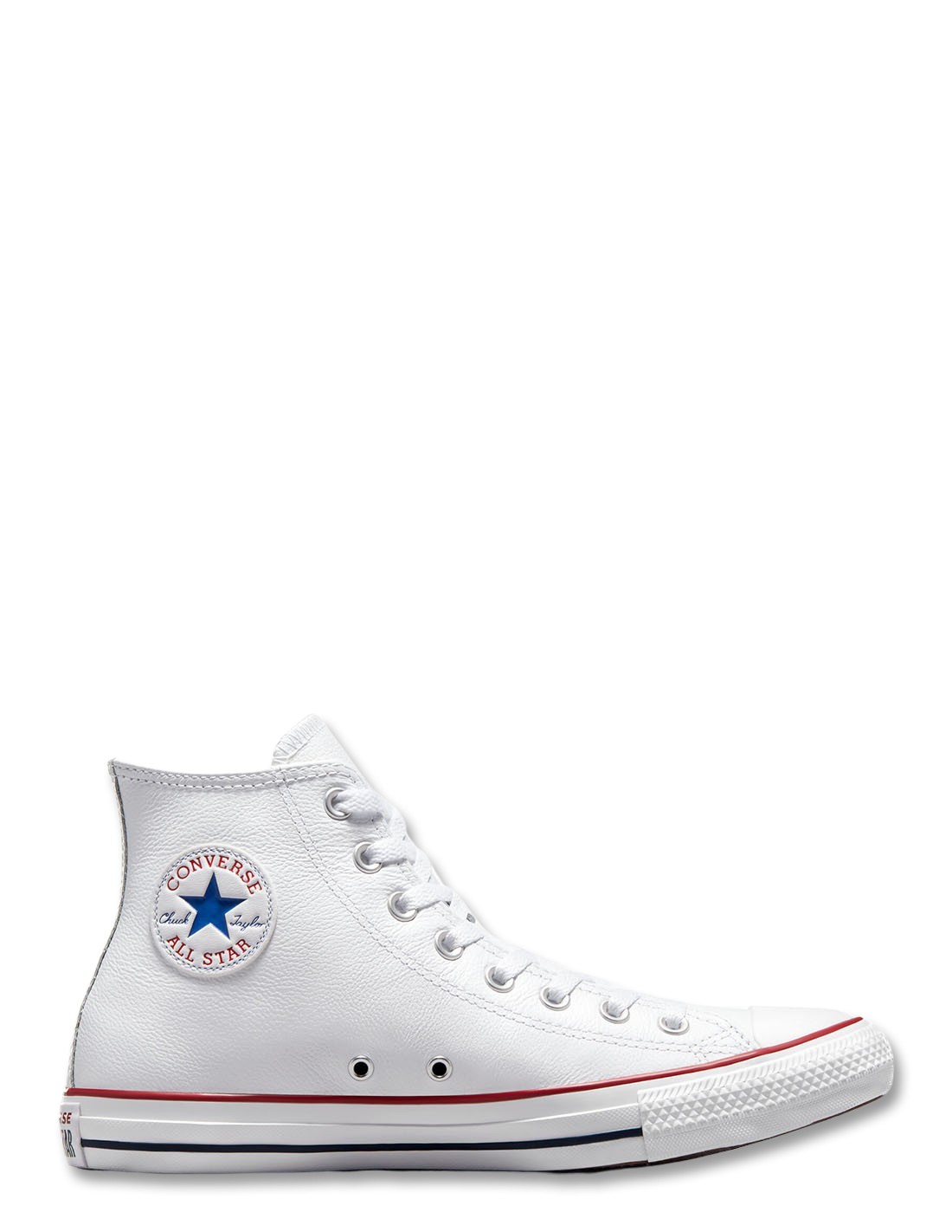 converse Sneakers Femme Chuck Taylor Hi White Cuir