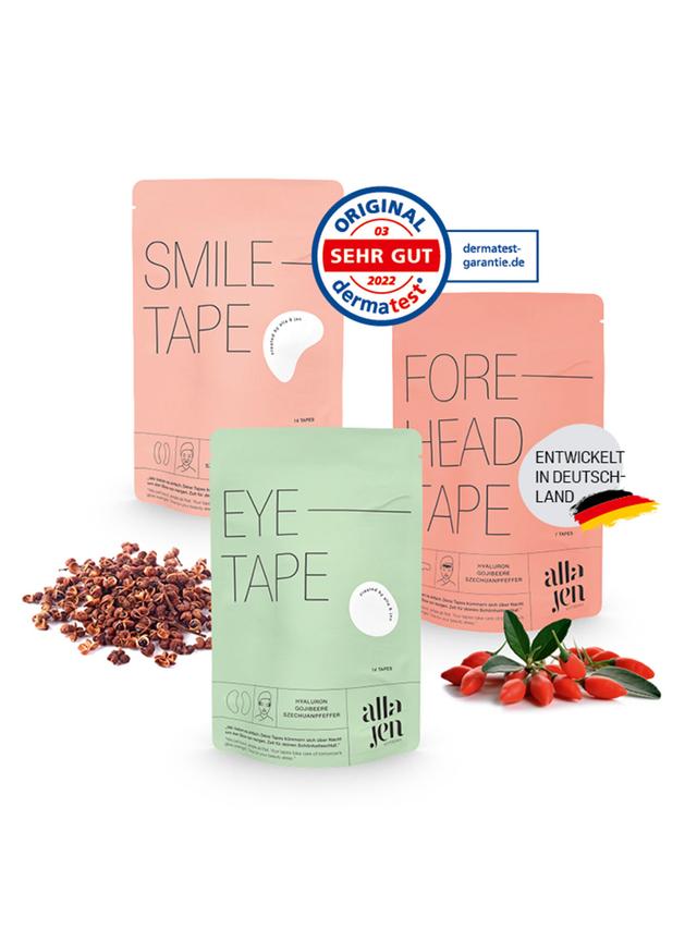 BeautyTrends Skintape Set – Faltenreduktion im Schlaf für Augen, Stirn & Mund