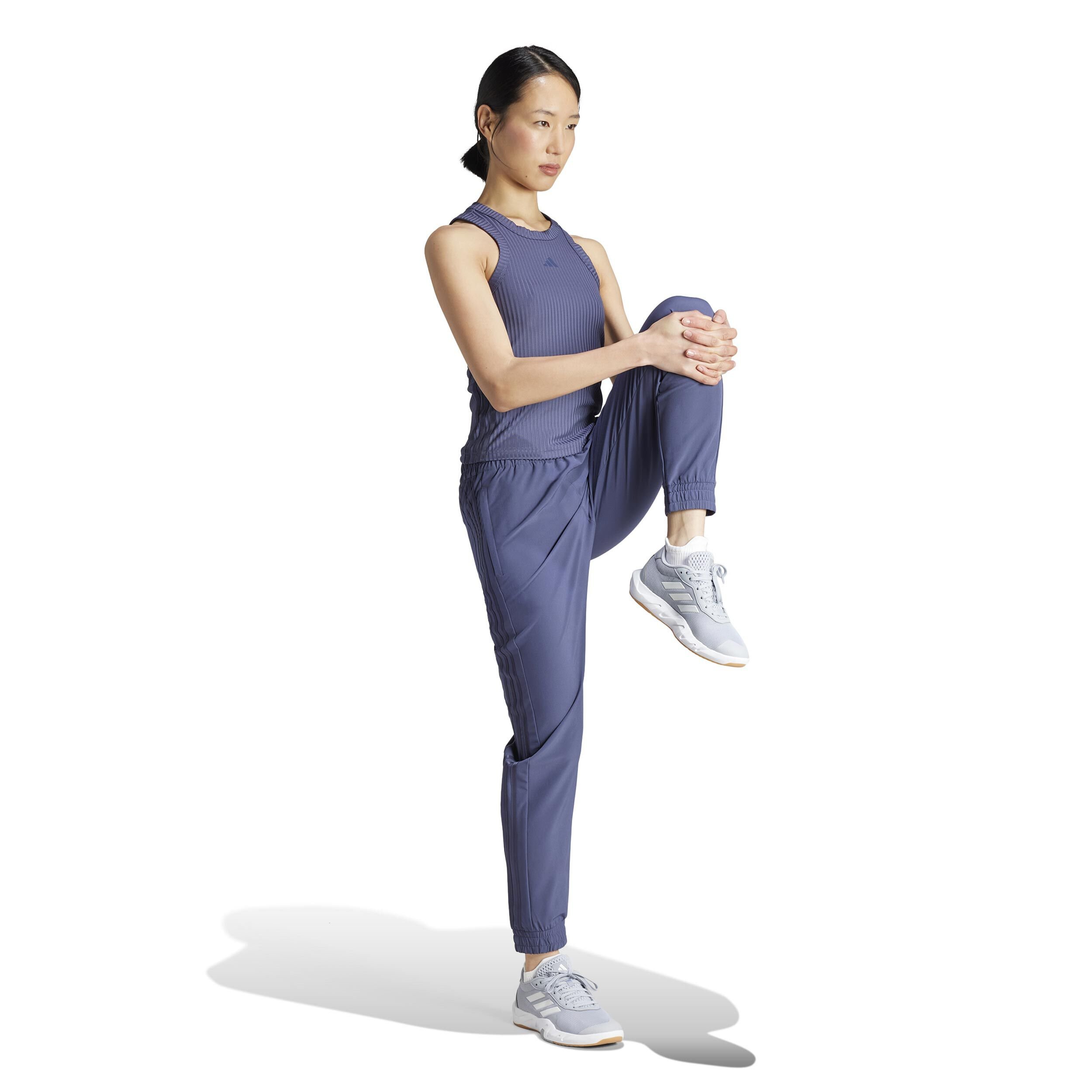 adidas All Gym Seasonal Rib Débardeur Tank Top Femmes - Bleu