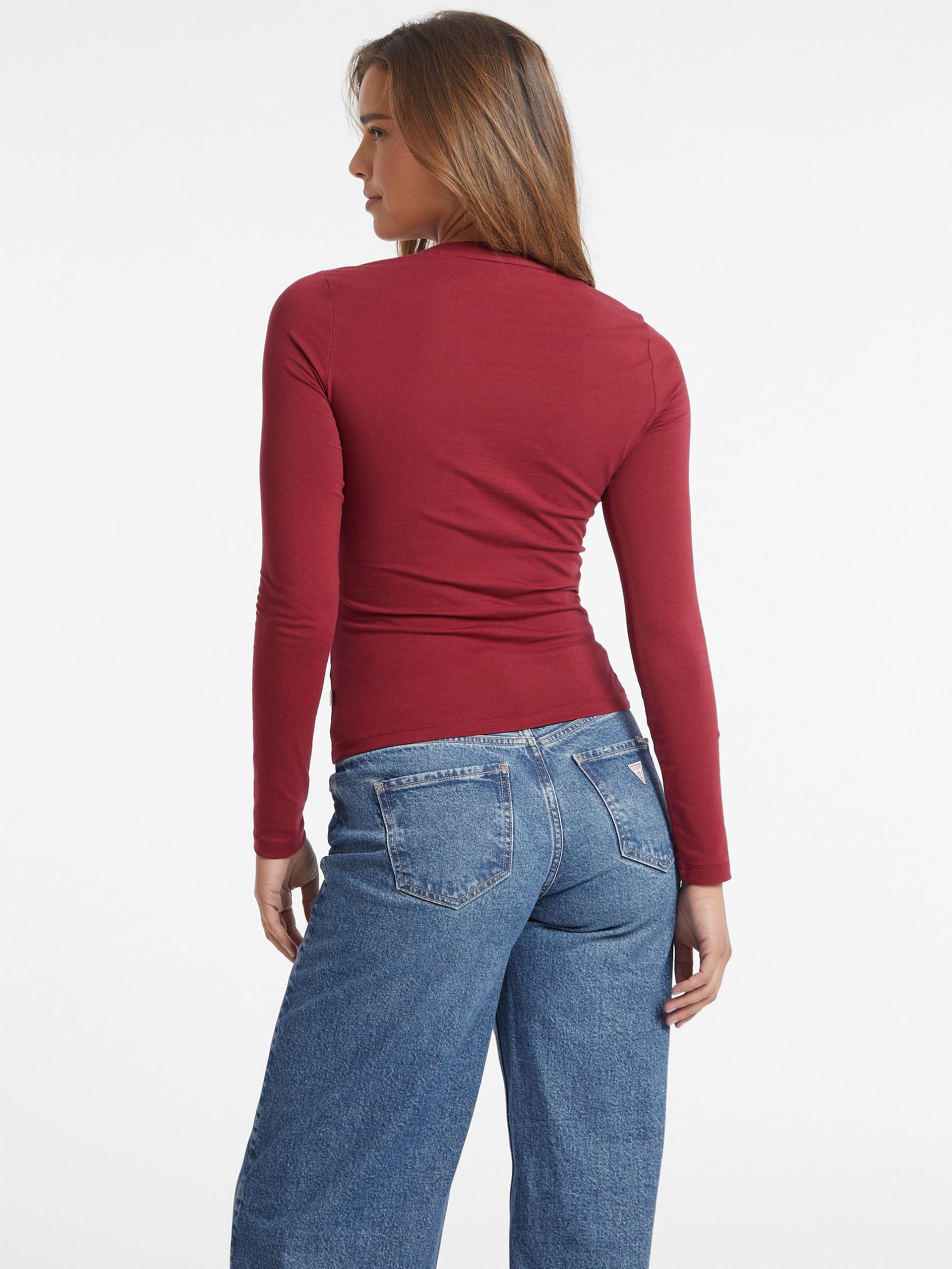 Camiseta Slim de Manga Comprida Bordada