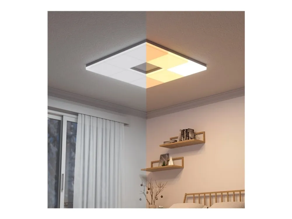 Nanoleaf Skylight Starter Kit - Loftslyspanel - LED - 300 x 300 mm - total: 50 W - RGB/varmt til køligt hvidt lys - 2700-6500 K - kvadrat (pakke med 3)