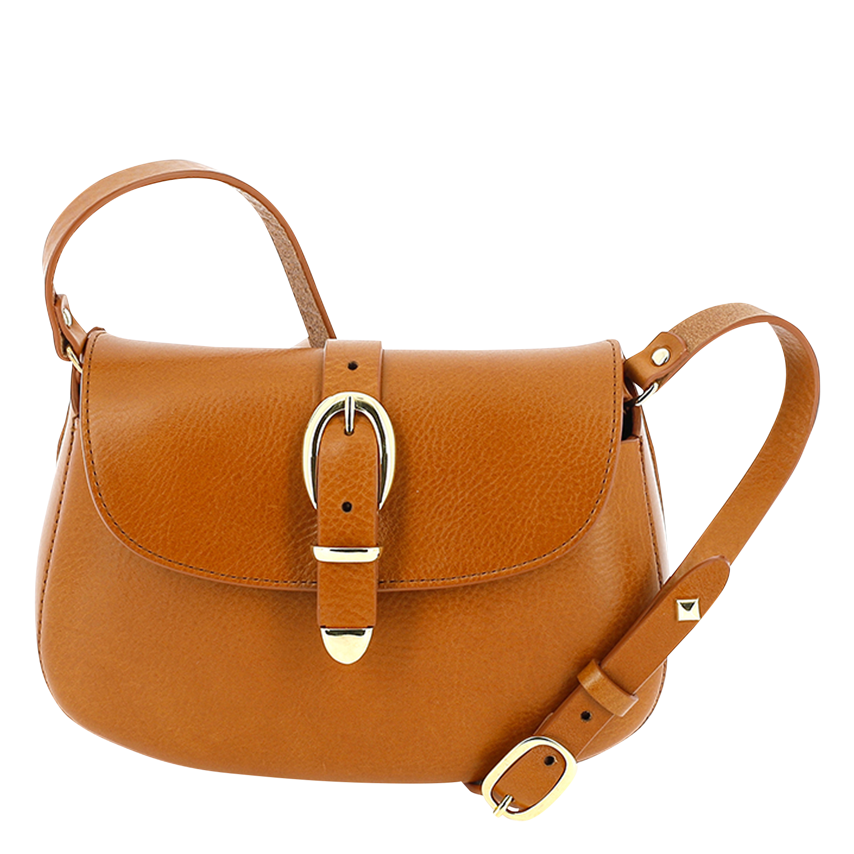 LE COURCY FRIEDA - Sac bandoulière en cuir lisse | Marron
