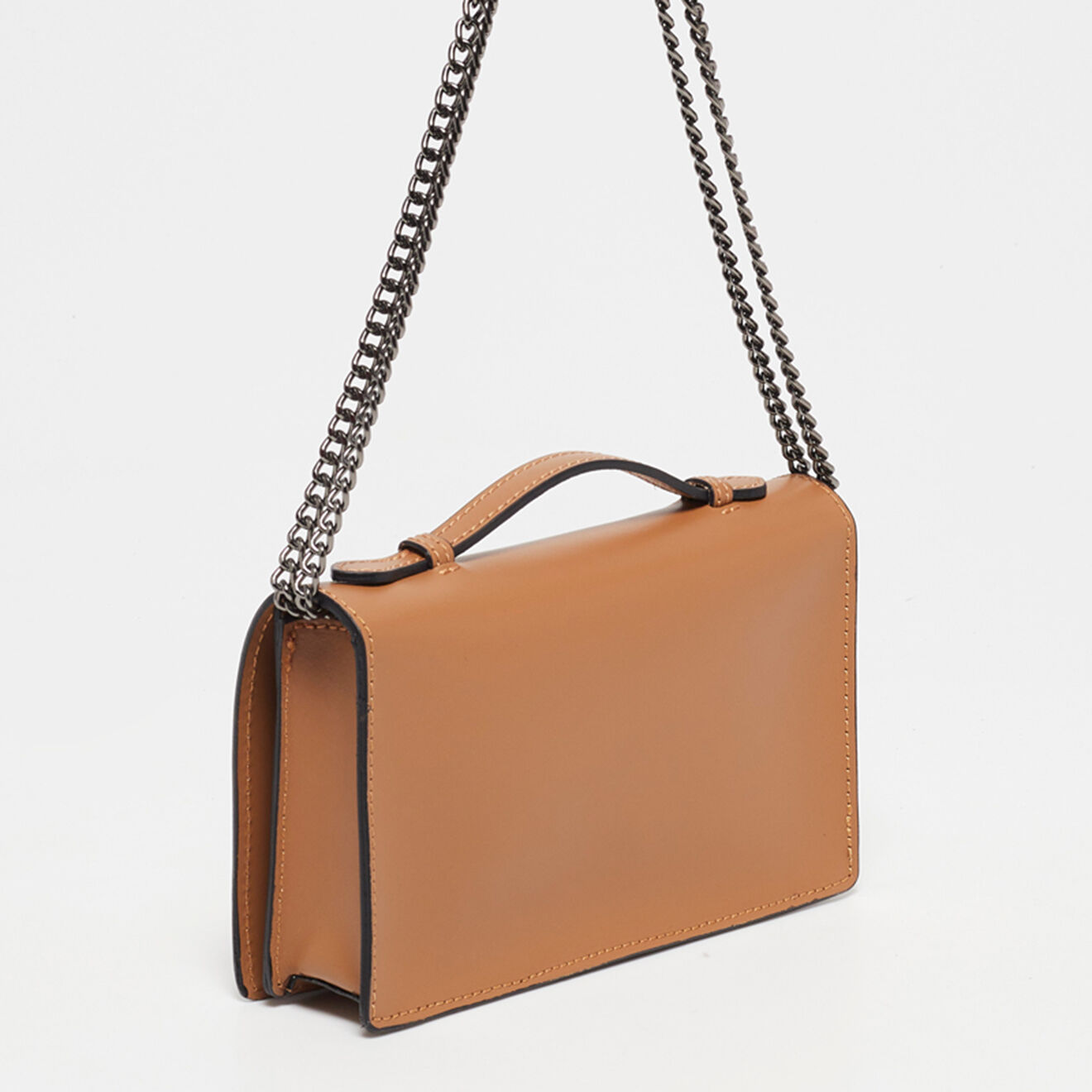 Christian Laurier Sac bandoulière en Cuir Stacy camel - 22x12x4 cm