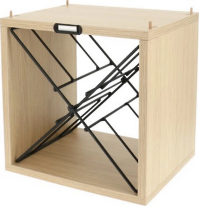 Casier pour rangement 12 bouteilles L. 30 cm bois et métal